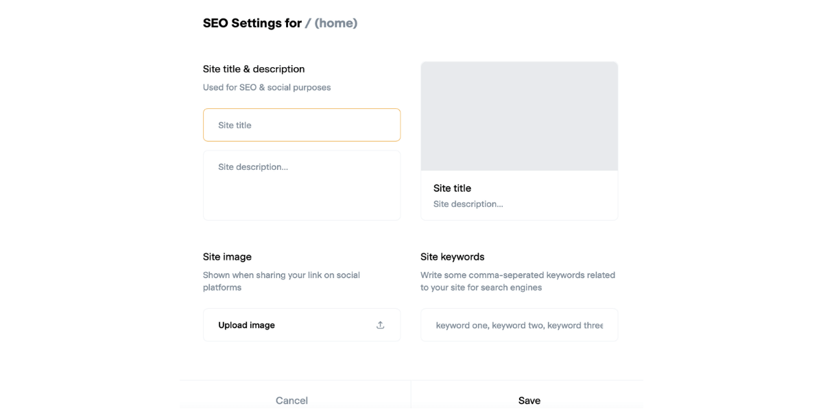 Super SEO settings