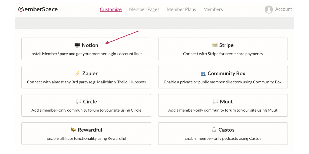 MemberSpace Notion Integration