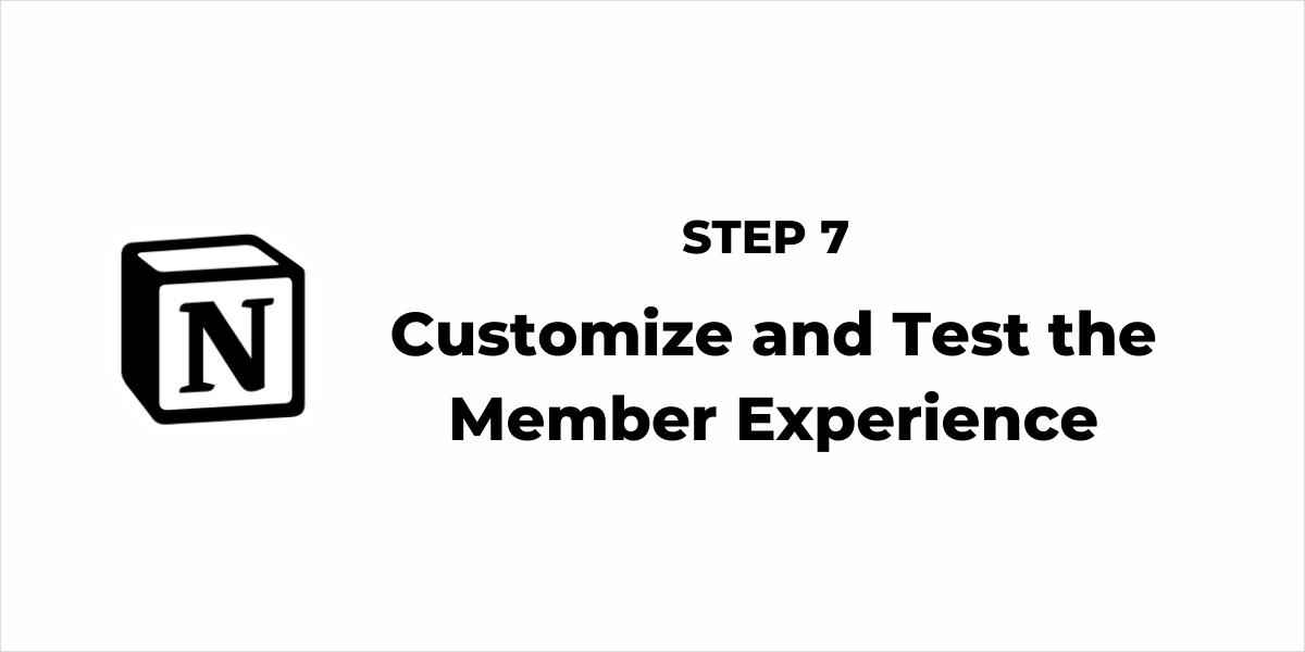 Notion Membership Site - Step 5