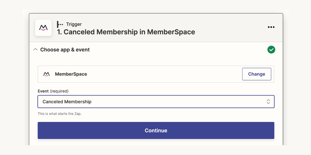 Cancel Membership Trigger in Zapier